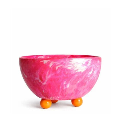 Resin Footed Serving Bowl- 3 Colors
