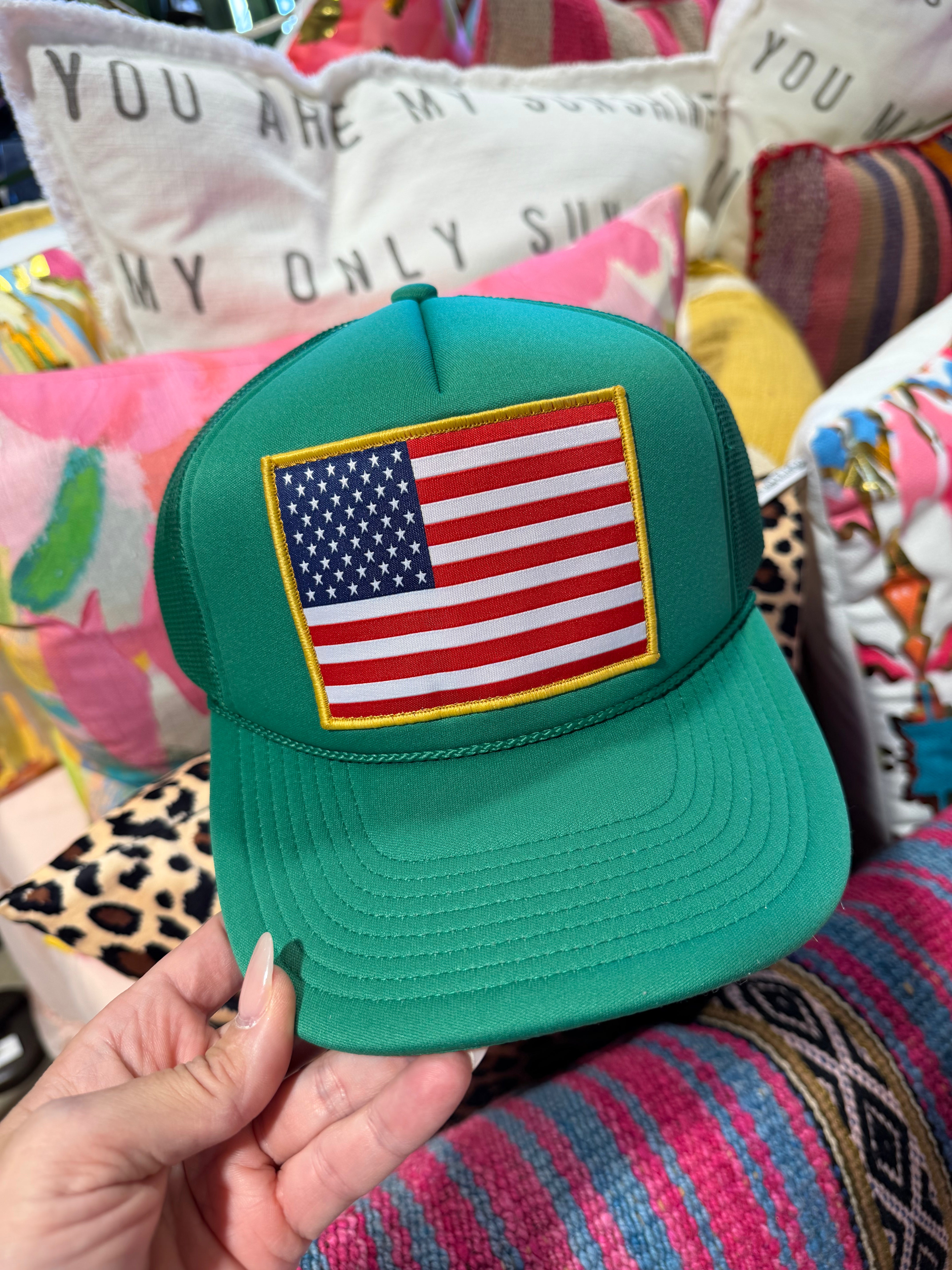 Kelly Green American Flag