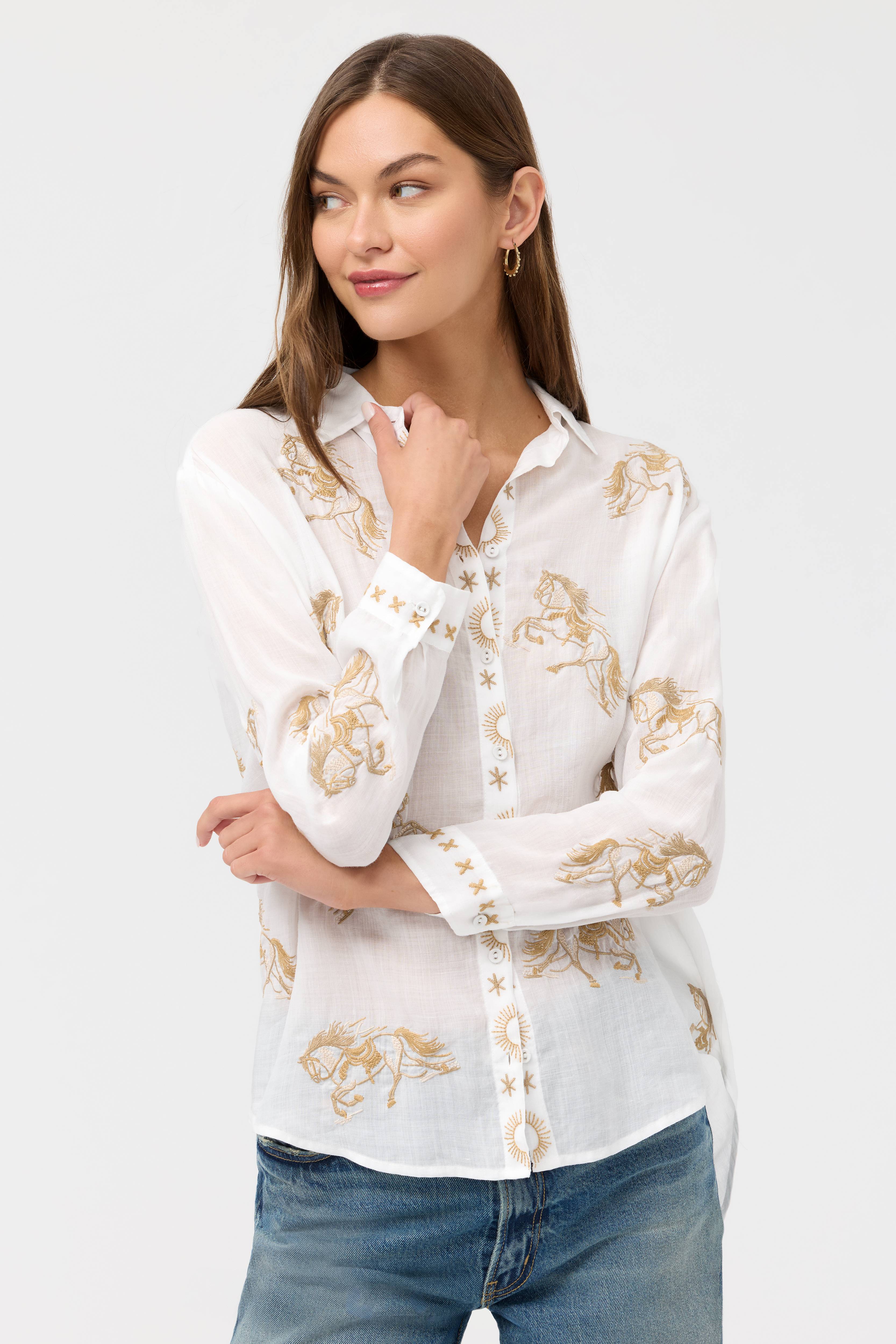 Cheval White Oversized Shirt