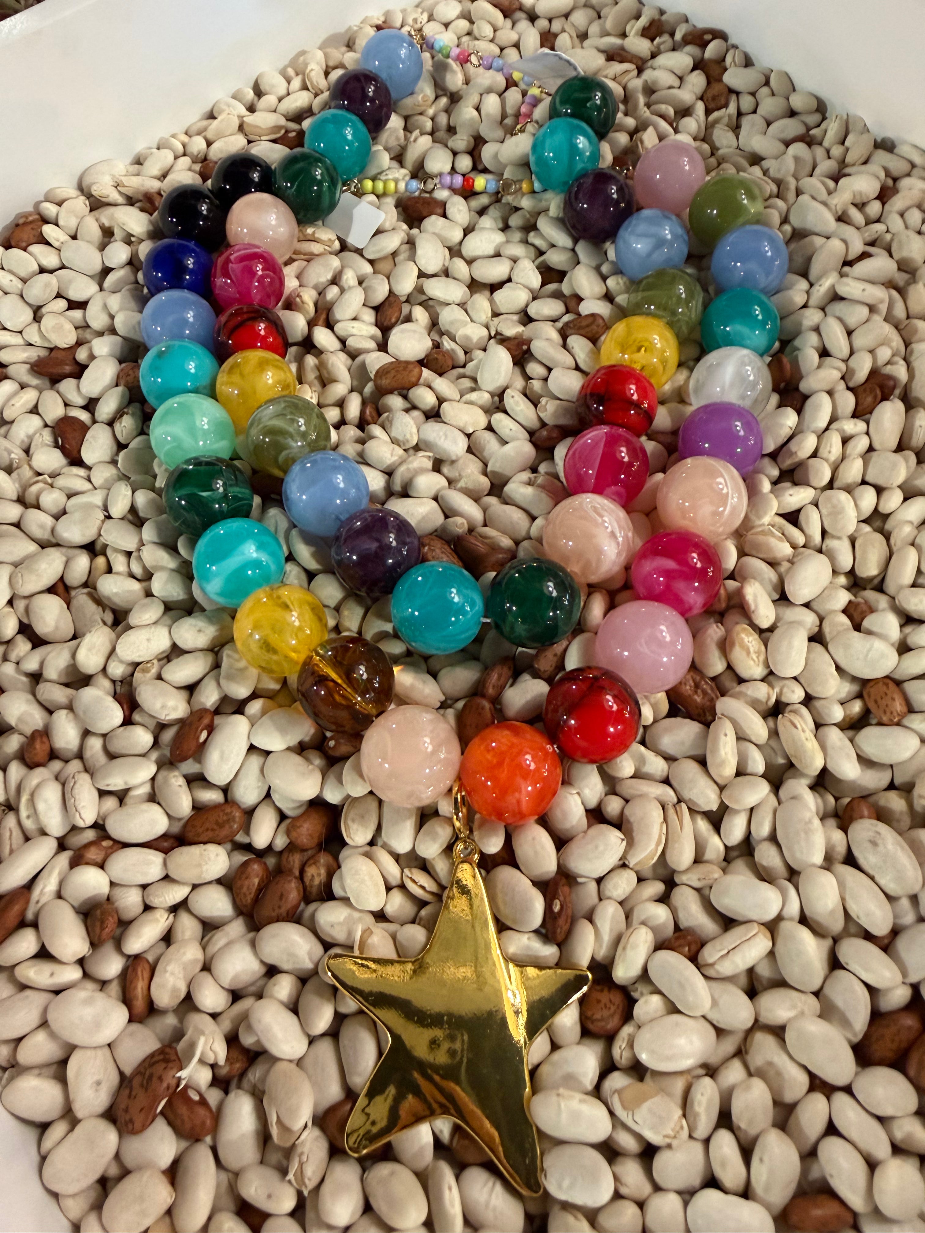 Brookie Chunky Beaded Star Necklace