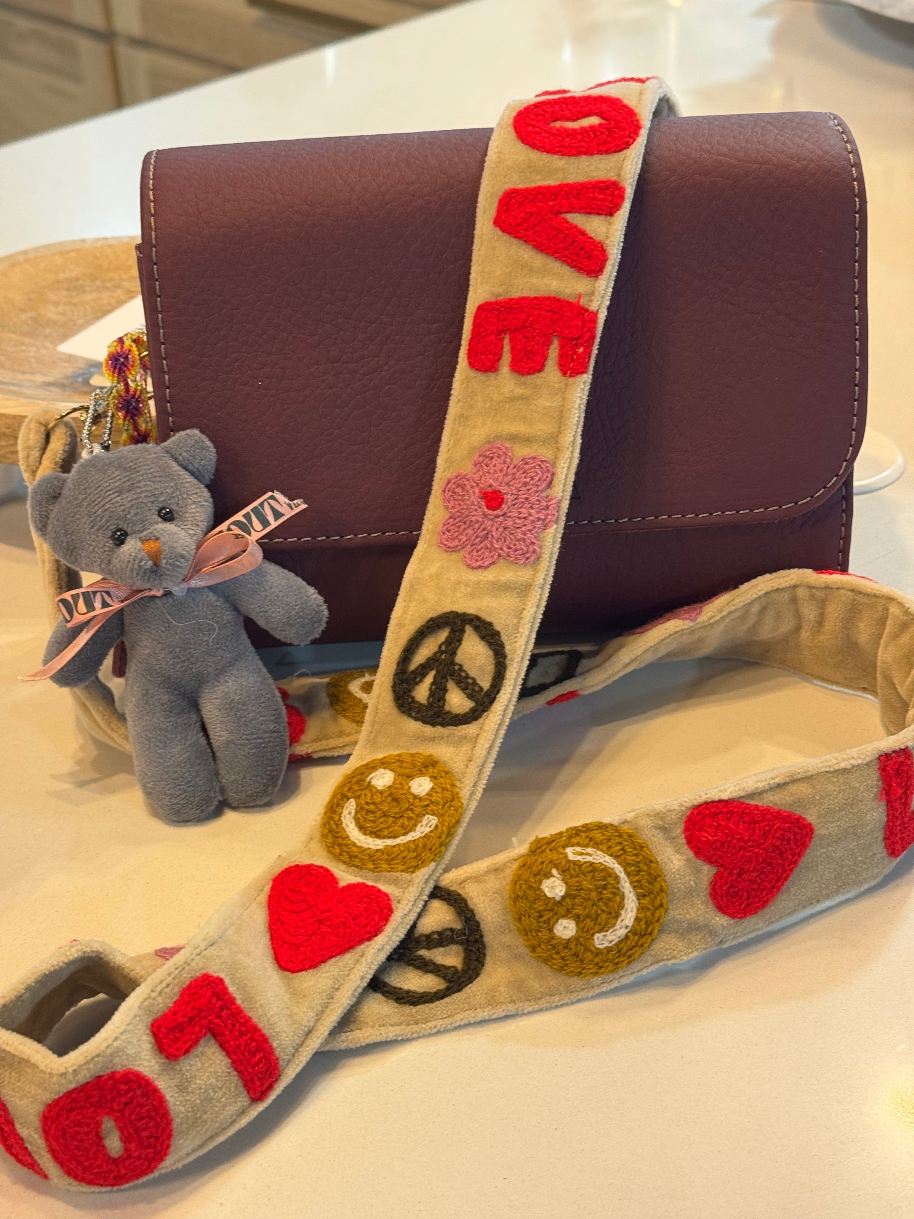 Love Velvet Purse/ Phone Strap