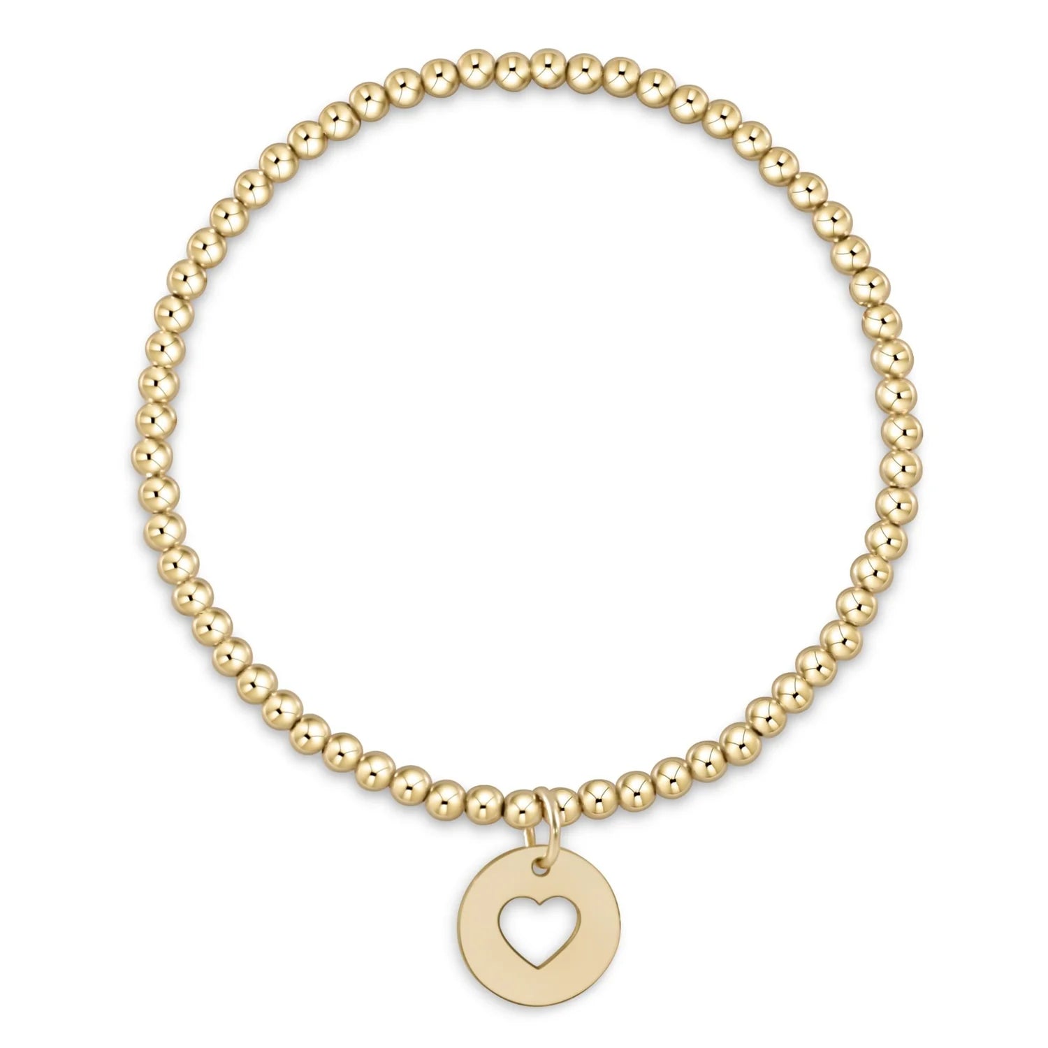 3mm Love Disc Gold Bracelet