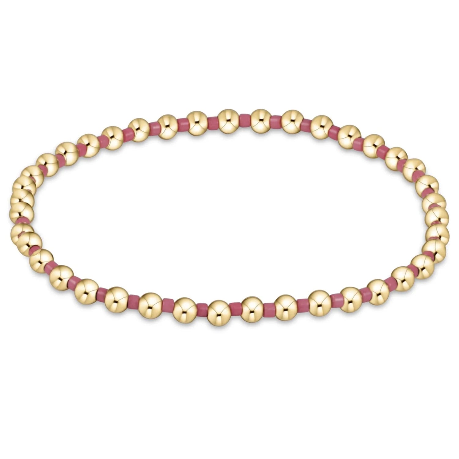 Hope Grateful Fuchsia Beaded Bracelet