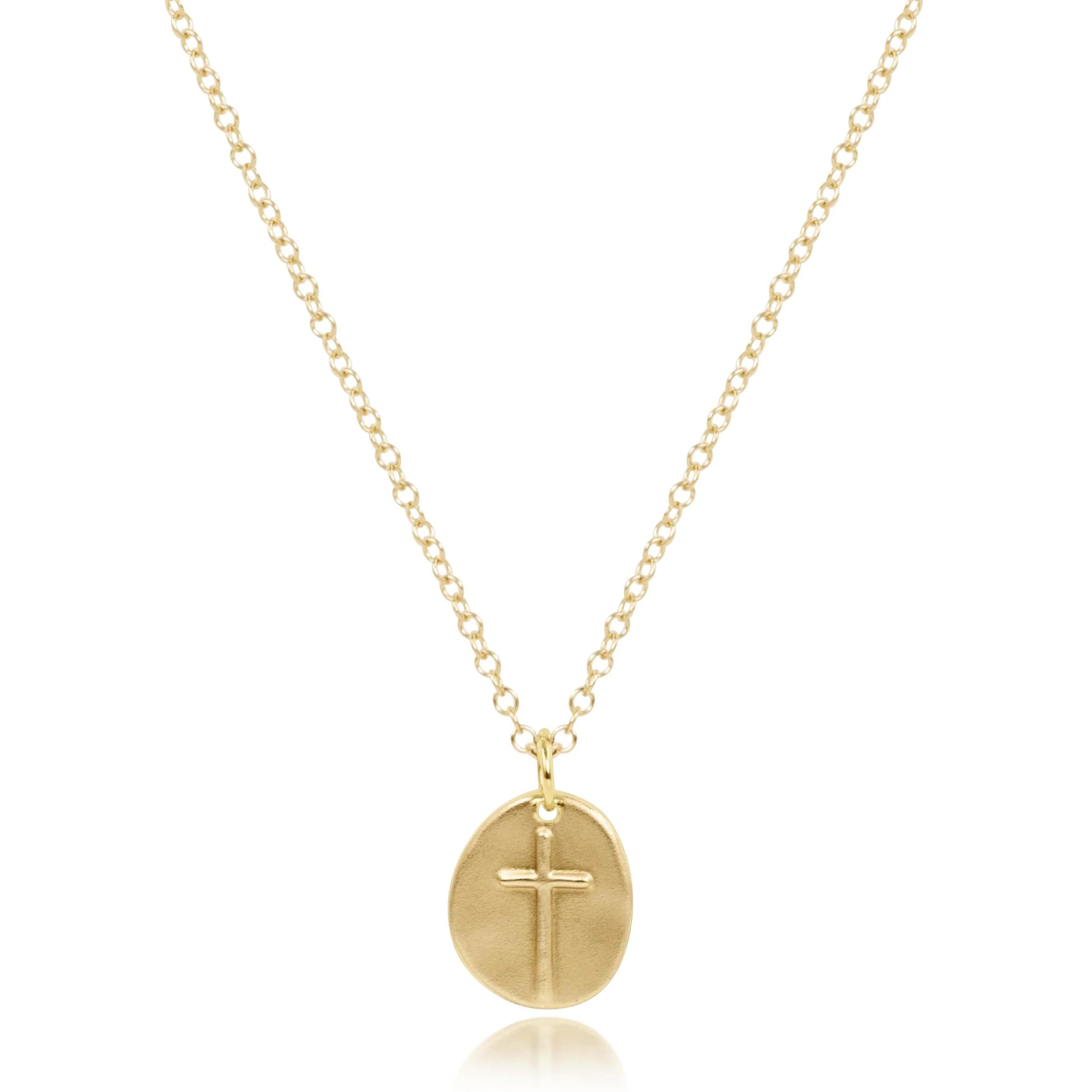 16” Inspire Small Gold Disc Necklace