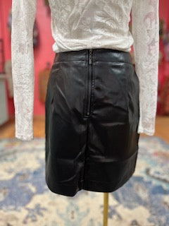 Studded Leather Skirt
