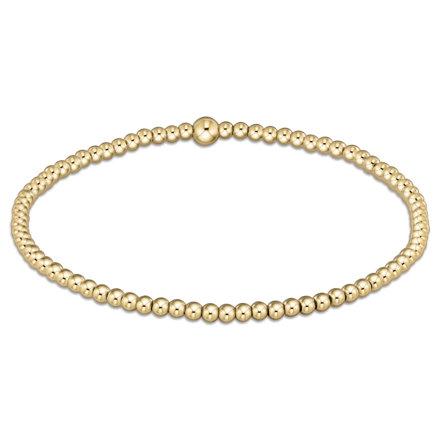 Classic Gold 2.5mm Beaded Bracelet