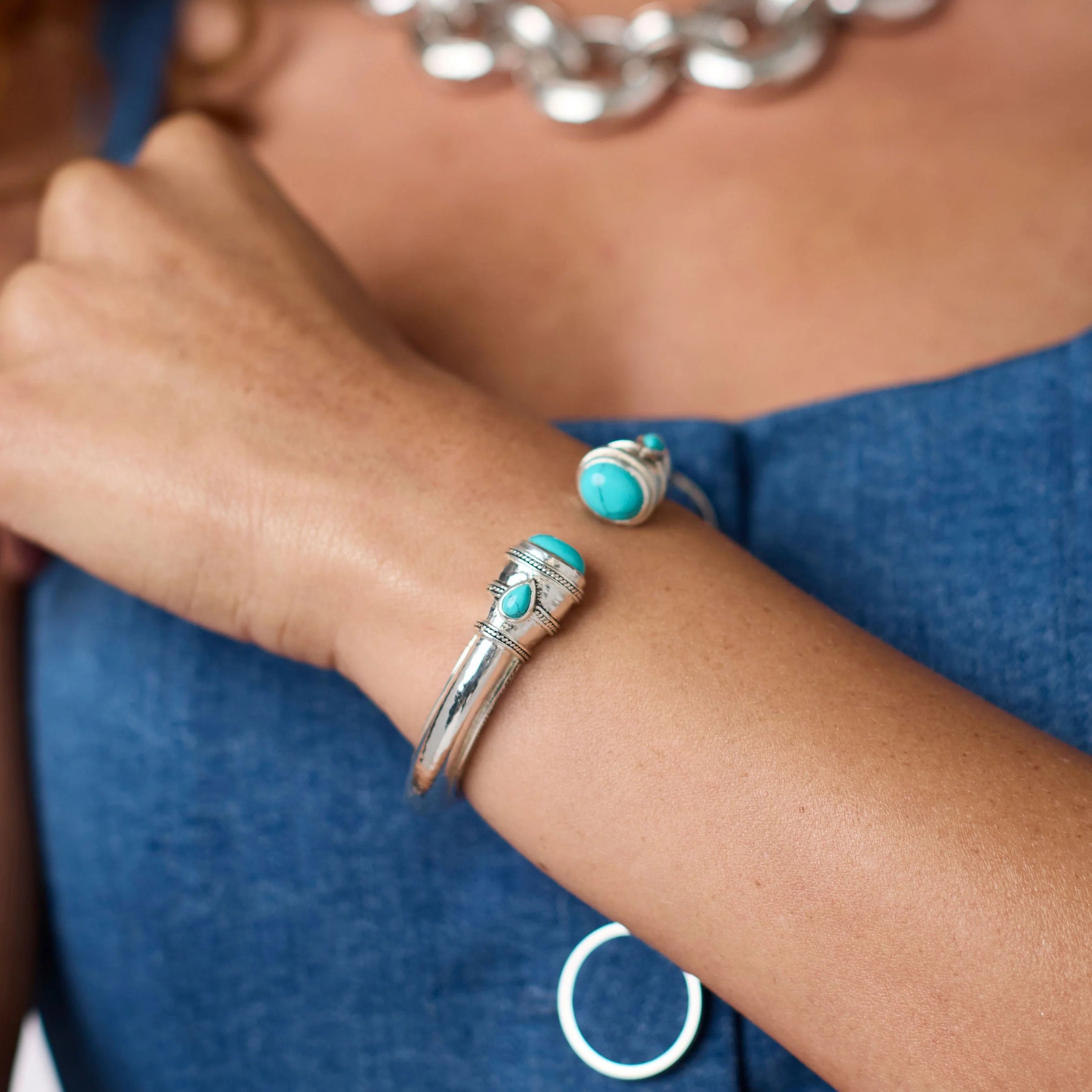 Cannes Turquoise Demi Cuff