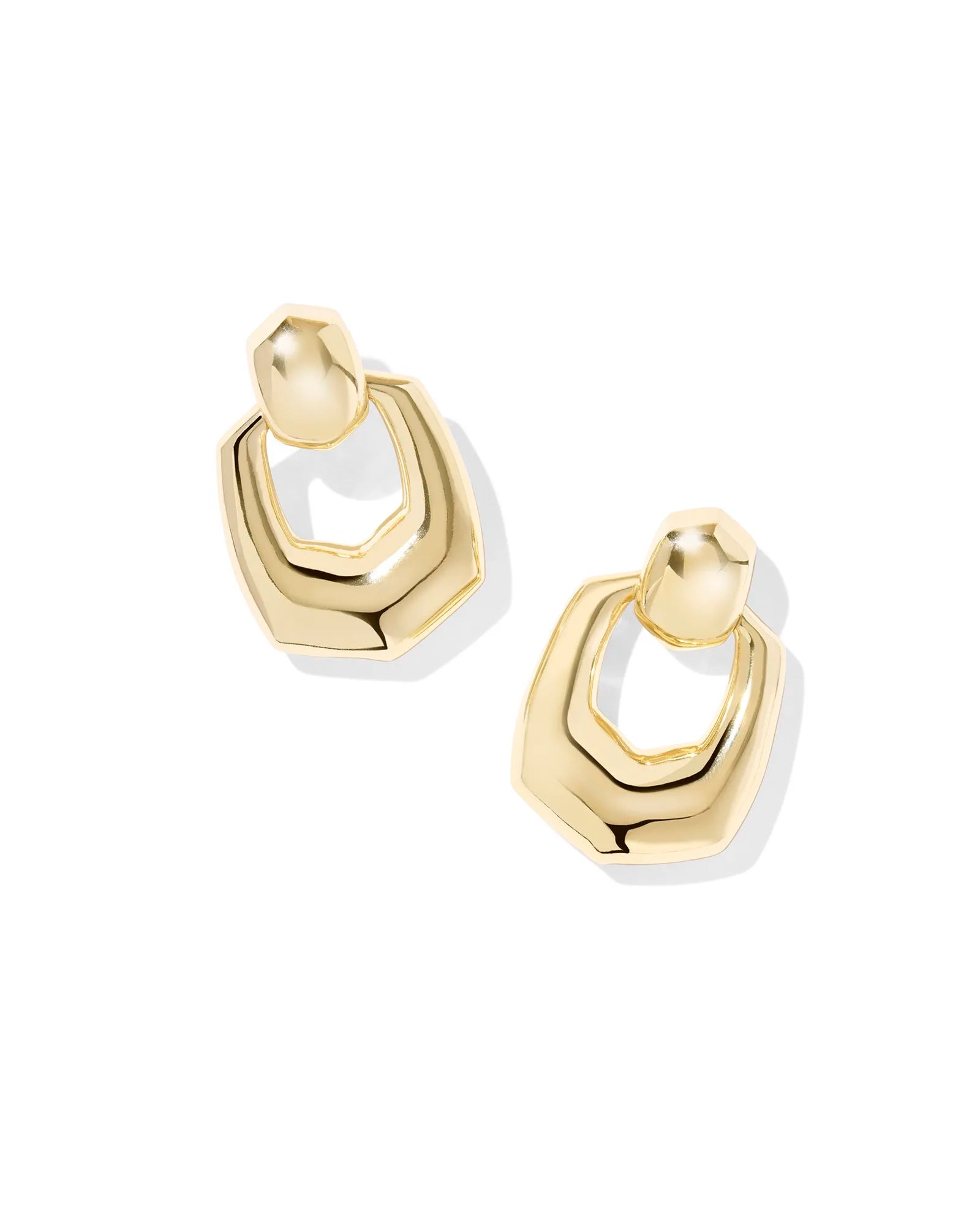 Kaitlin Open Frame Gold Earrings