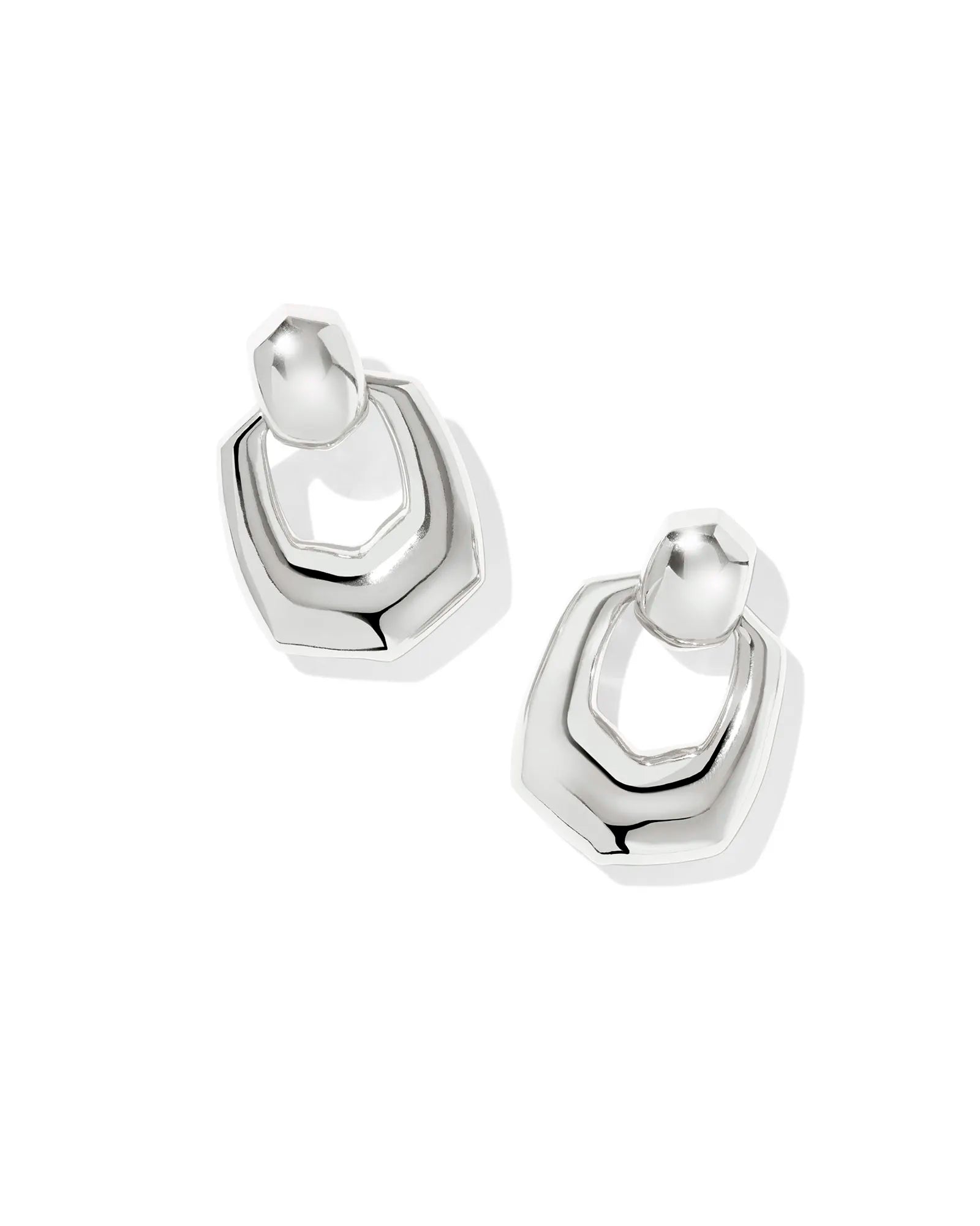 Kaitlin Open Frame Silver Earring