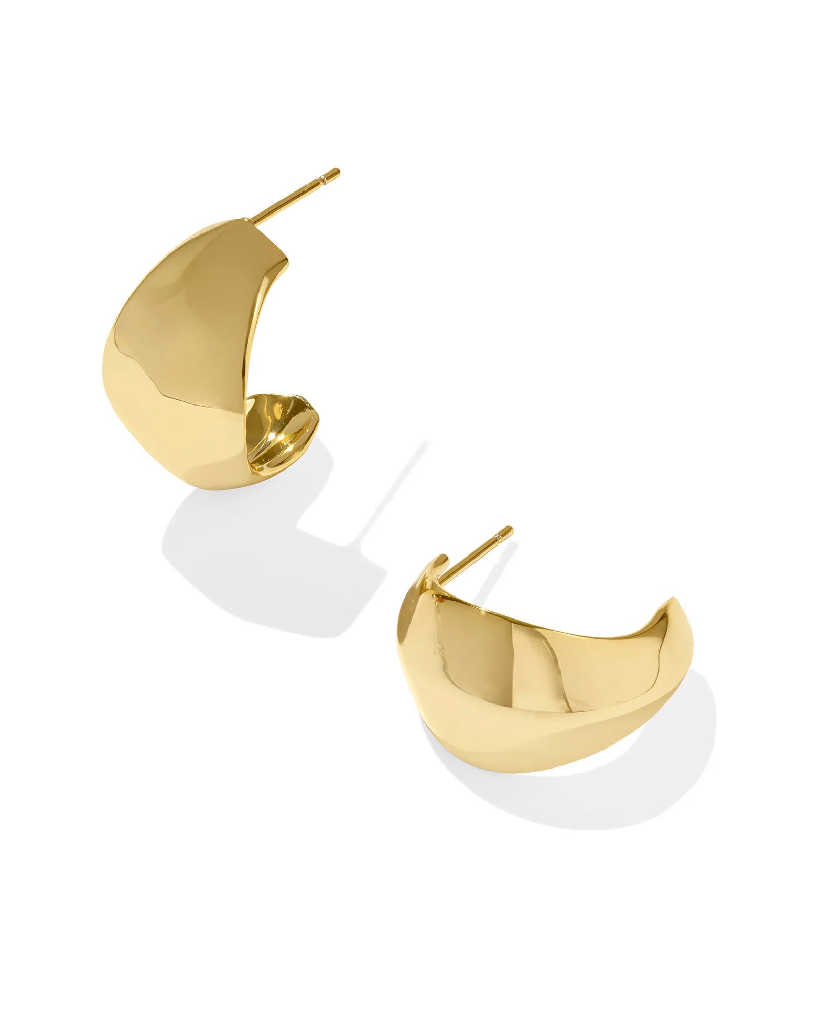 Gold Krista Metal Hoop Earrings