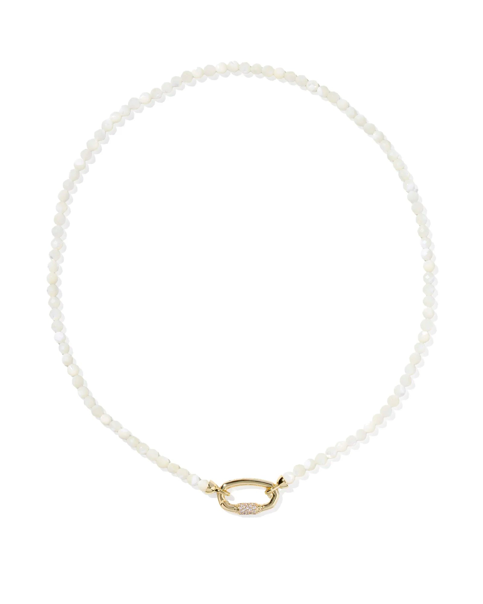 Emery Gold Ivory MOP Beaded Strand Necklace