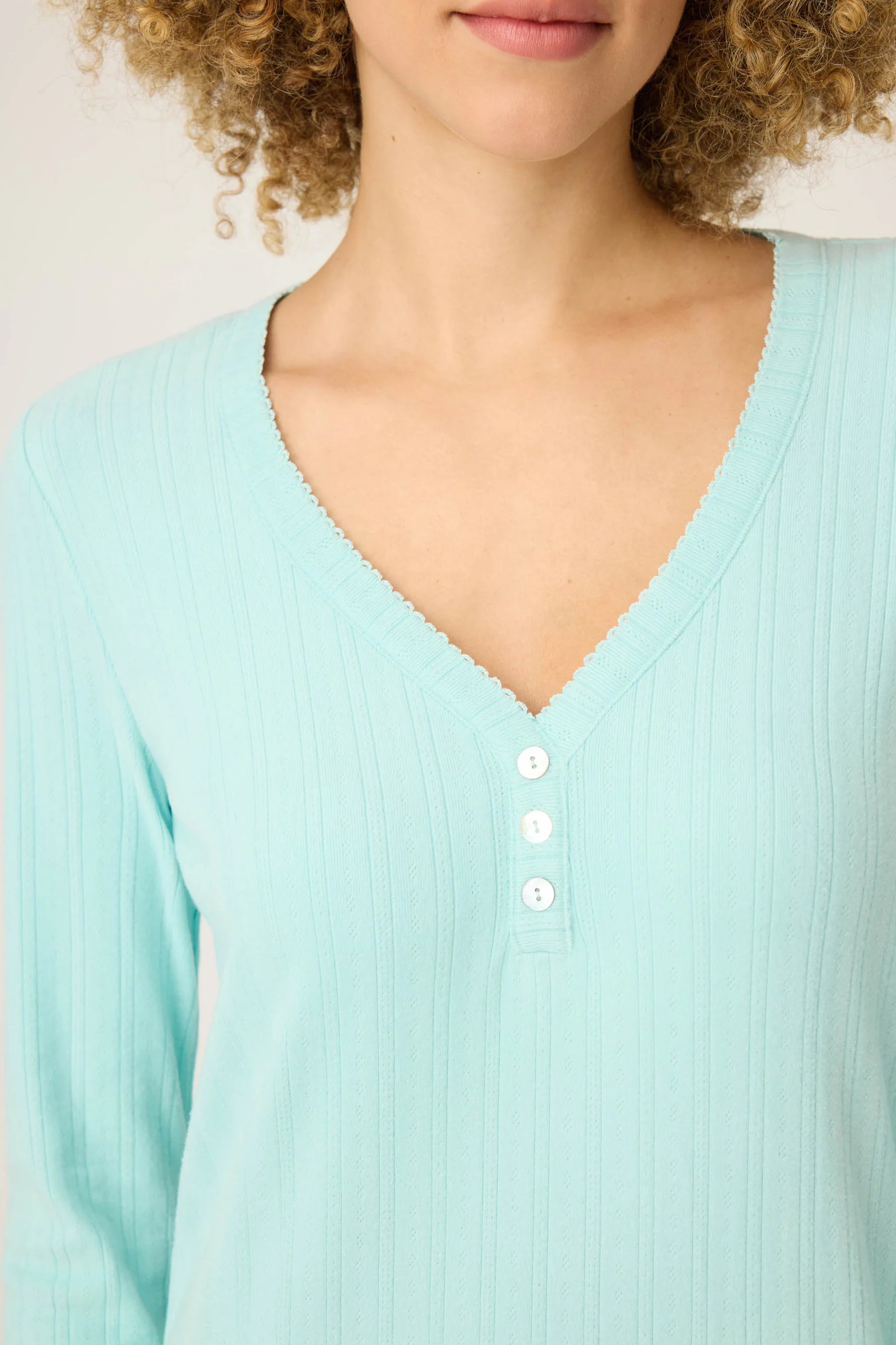 Pointelle Mint Nightshirt