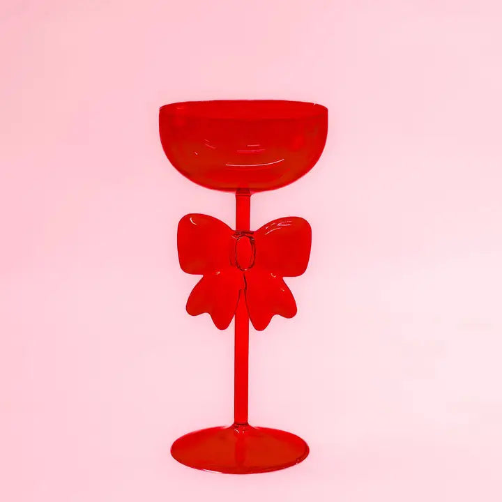 Bow & Bubbly Wine Glass