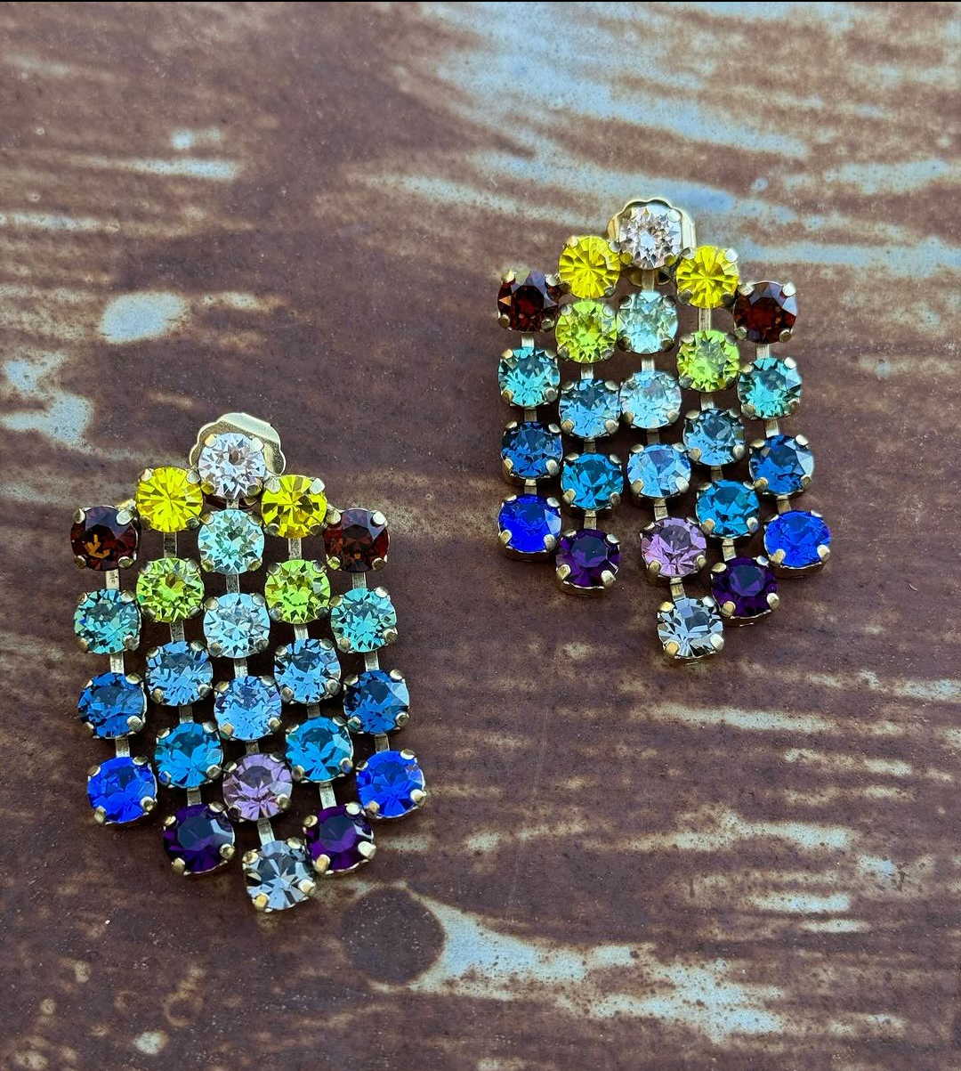 Swarovski Crystal Earrings (Blues or Pinks)