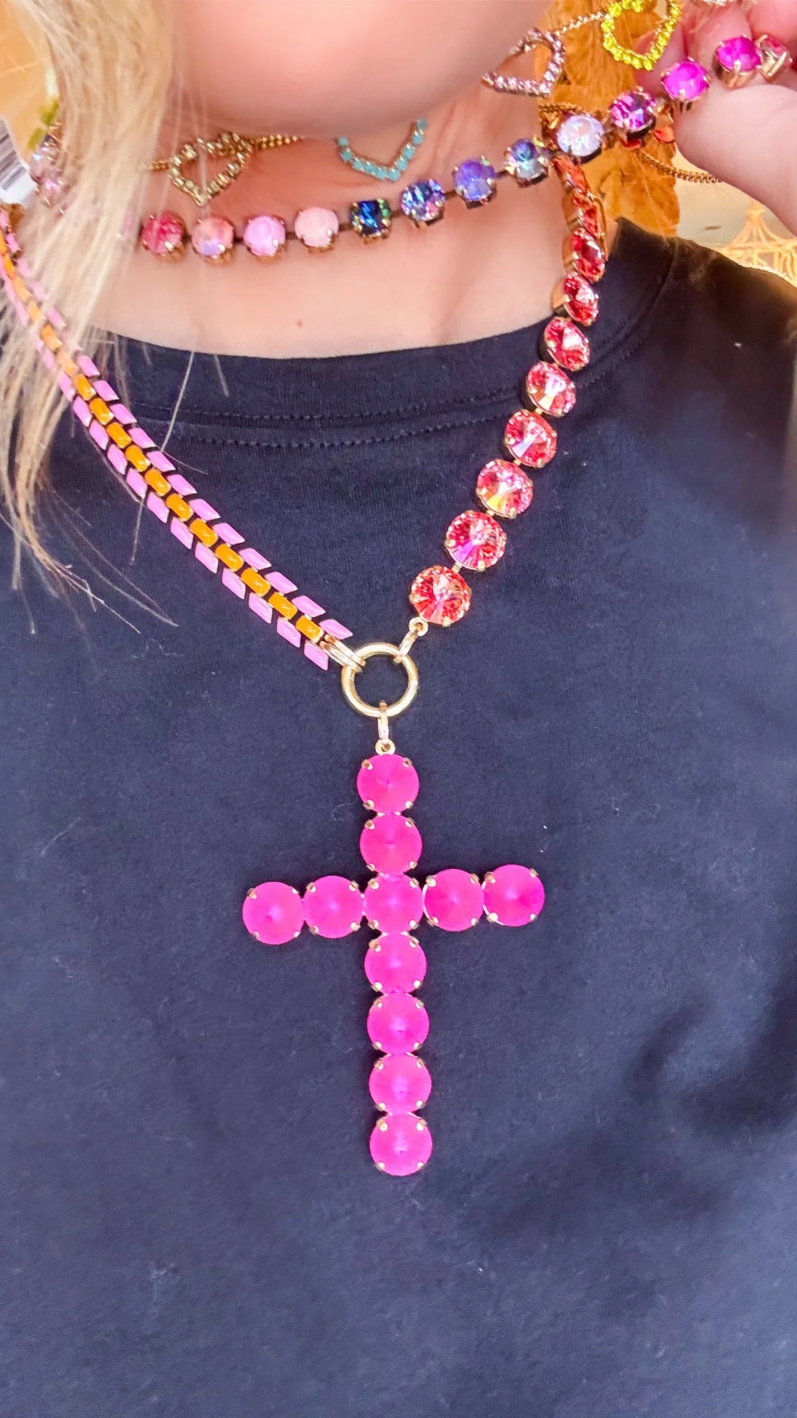 Felicity Cross Necklace-Assorted