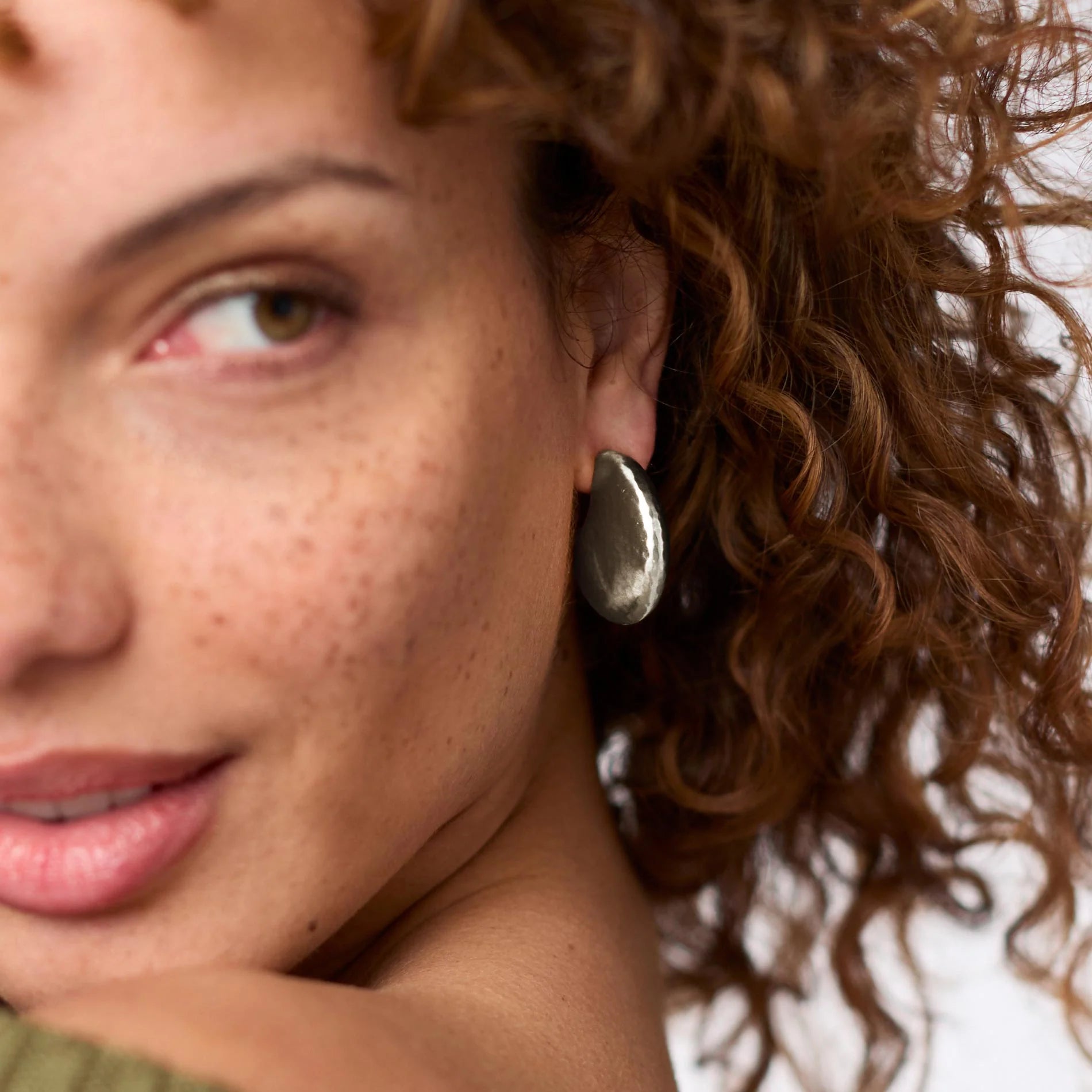 Solara Silver Hoop-Medium