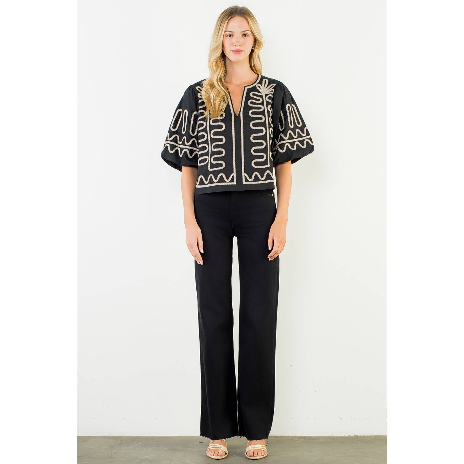 Tia Embroidery Top
