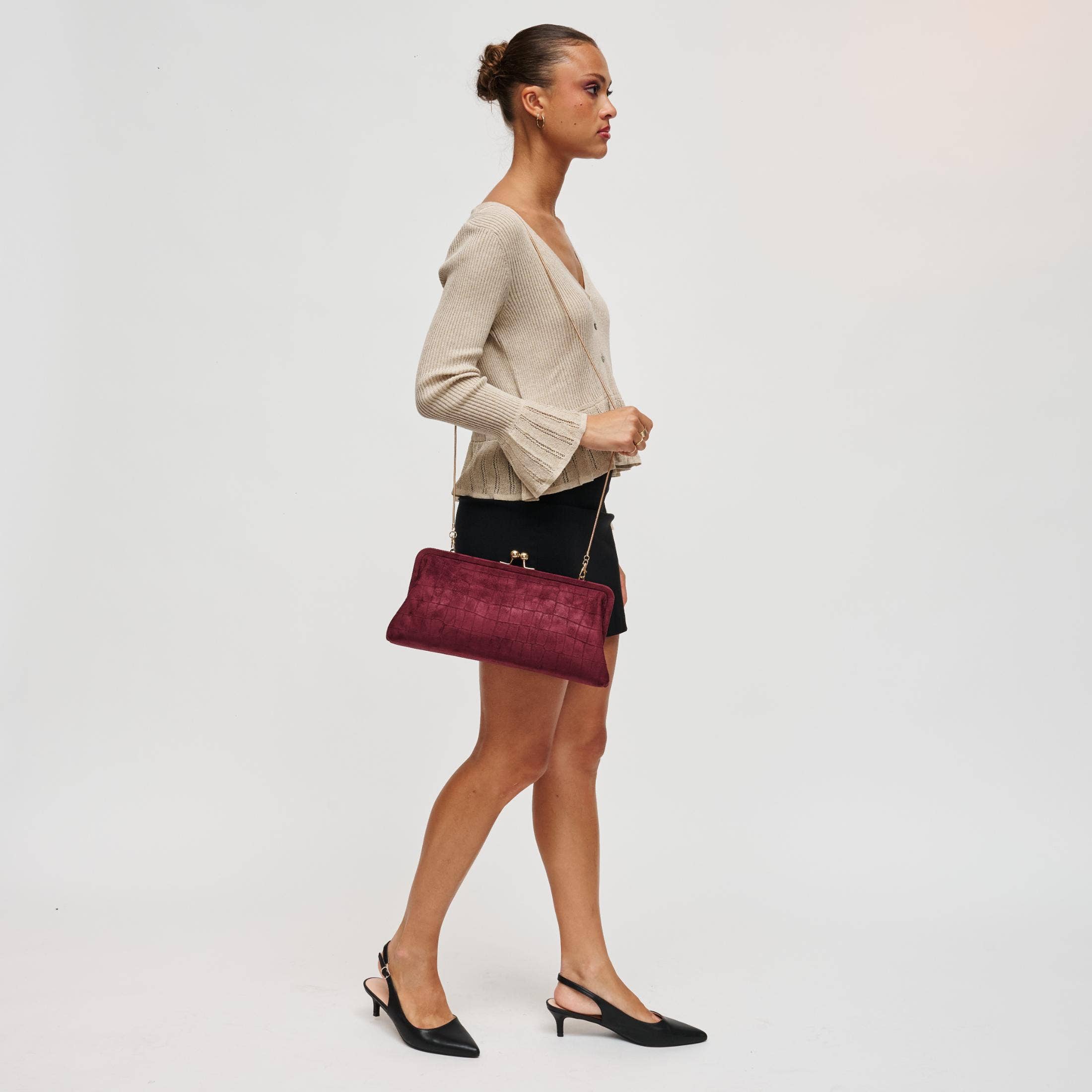 Kristin - Faux Suede Clutch