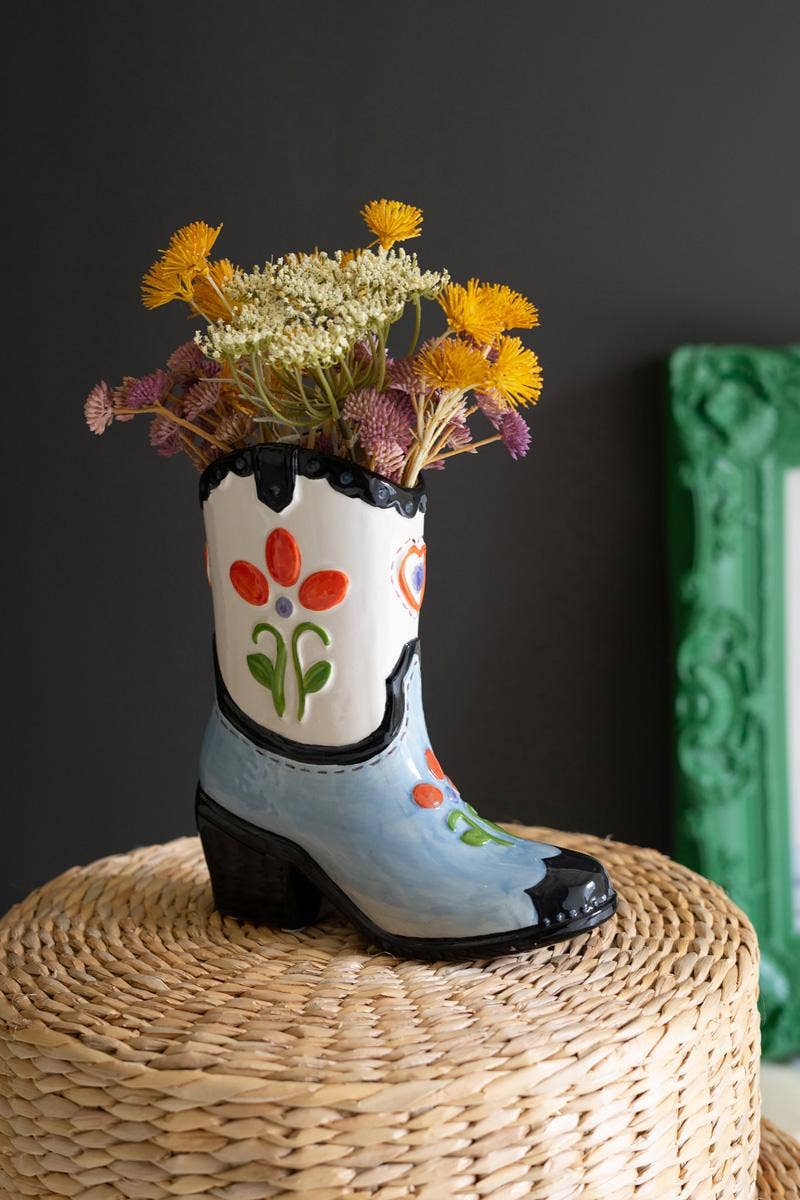 Ceramic Boot Vase