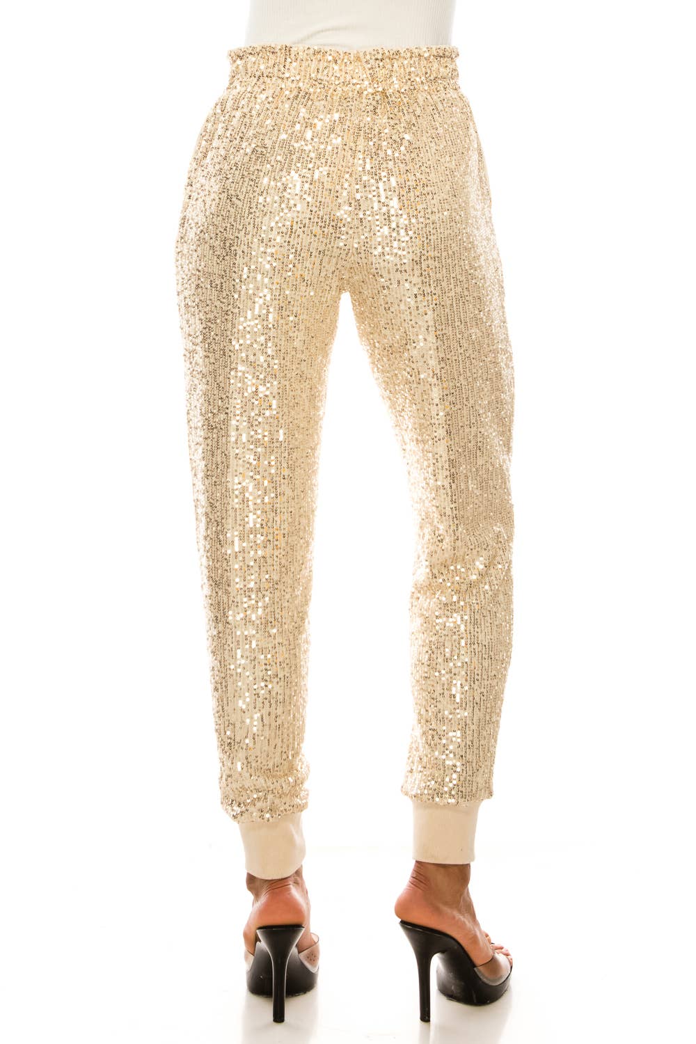 Sequin Jogger Pants –