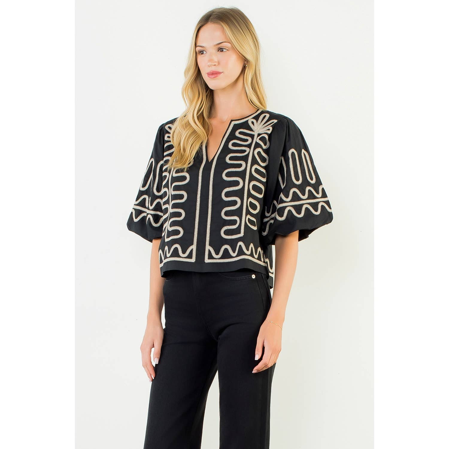 Tia Embroidery Top