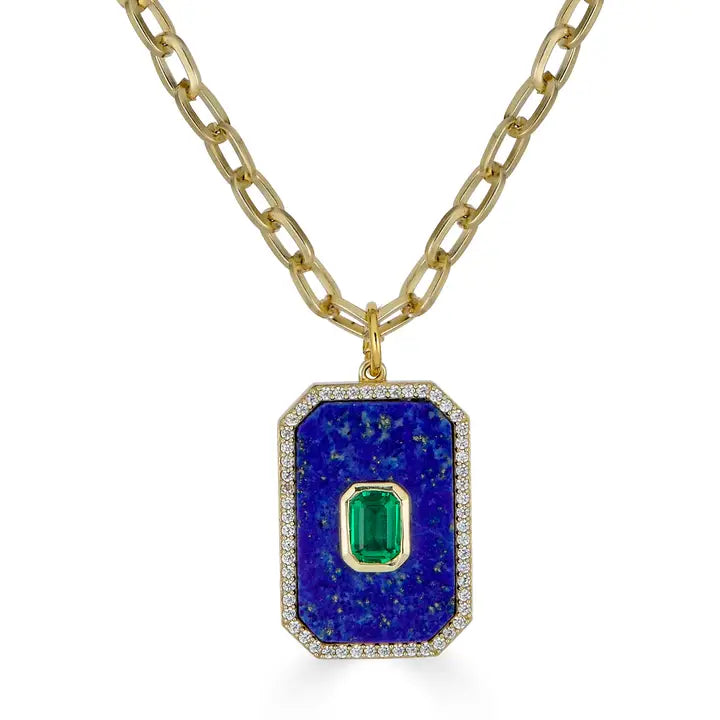 Lapis Emerald Necklace