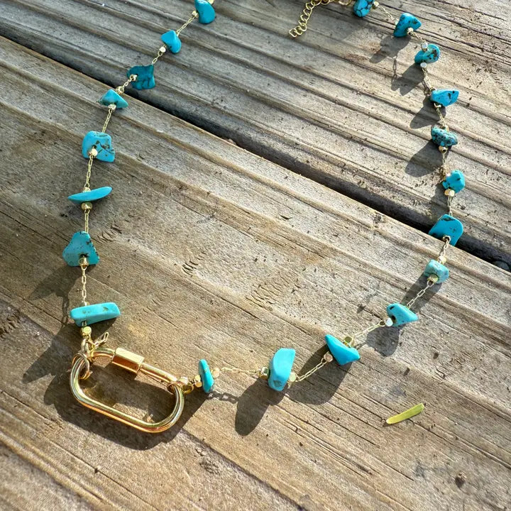 Turquoise Clip Necklace-2 Styles