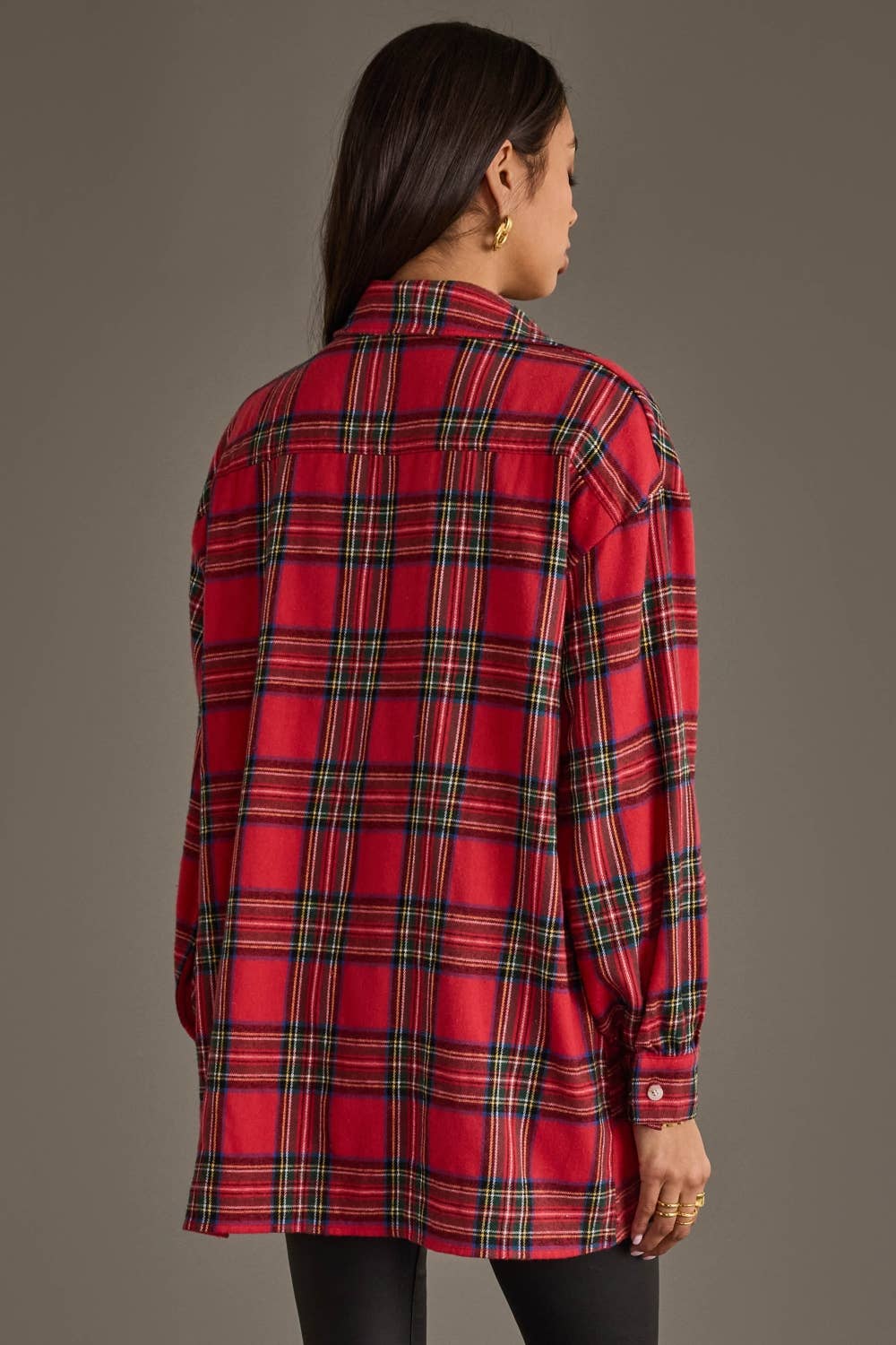 Tartan Plaid Boyfriend Button Up