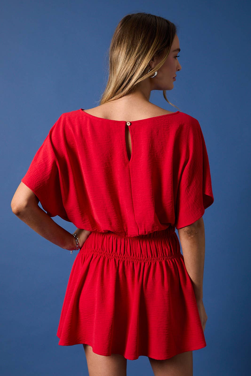 CINCHED WAIST DRESS M