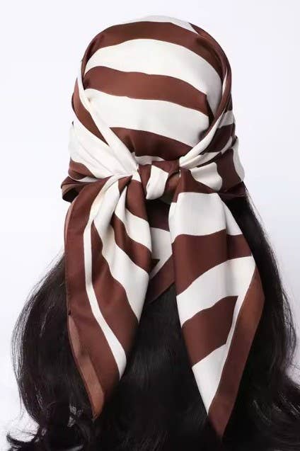 Large Vintage Zebra Print Bandana Scarf |