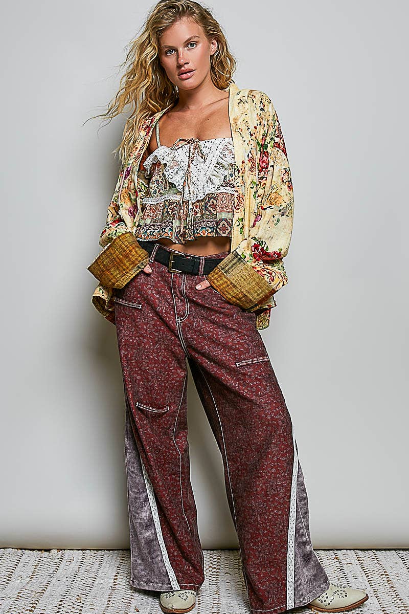 Boho Reversible Floral Patchwork Cardigan