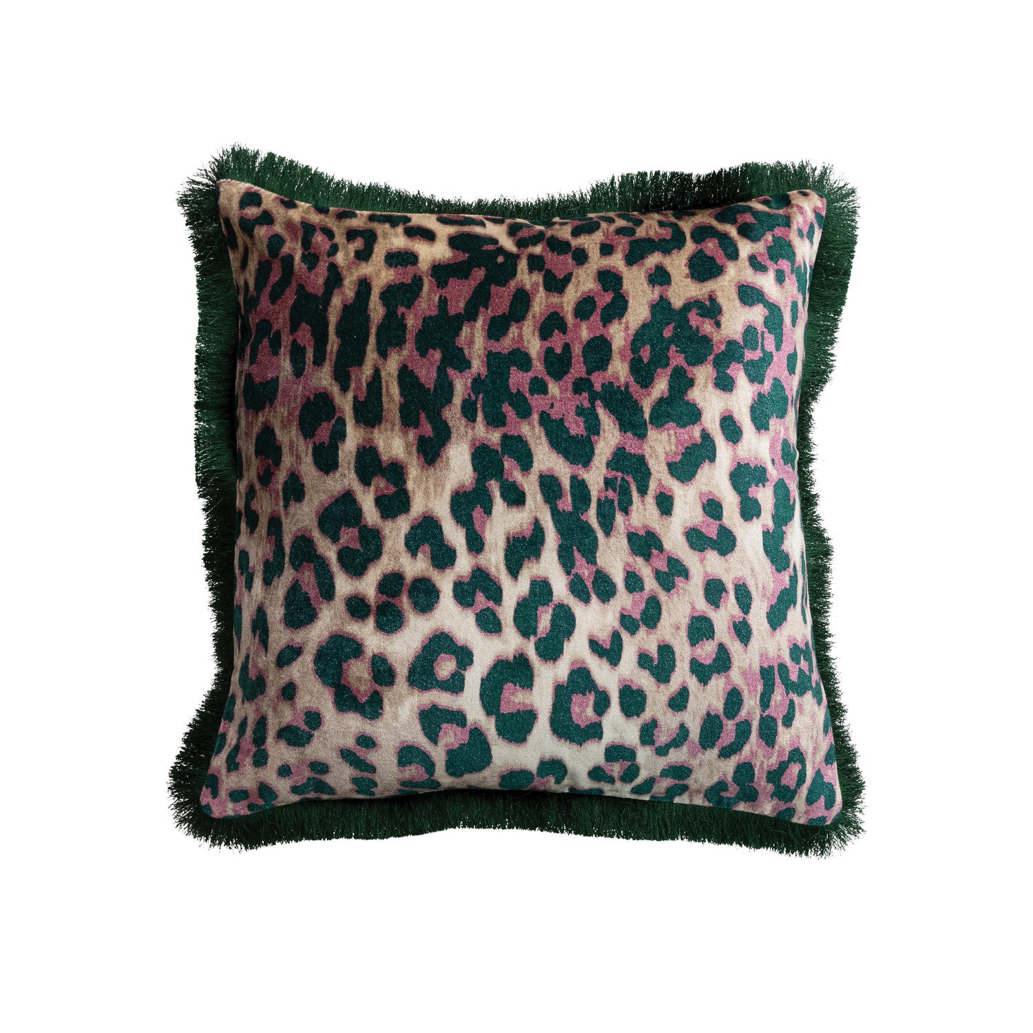 Fringed Leopard Pillow-Assorted