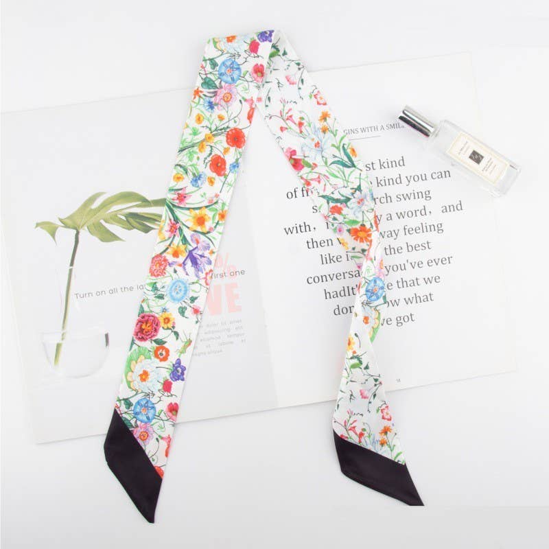 SOFT SILKY SKINNY TWILLY SCARF NECKLACE WRAP |