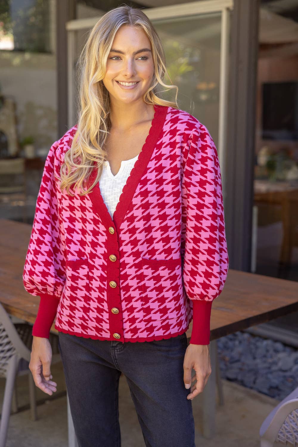 Houndstooth Cardigan