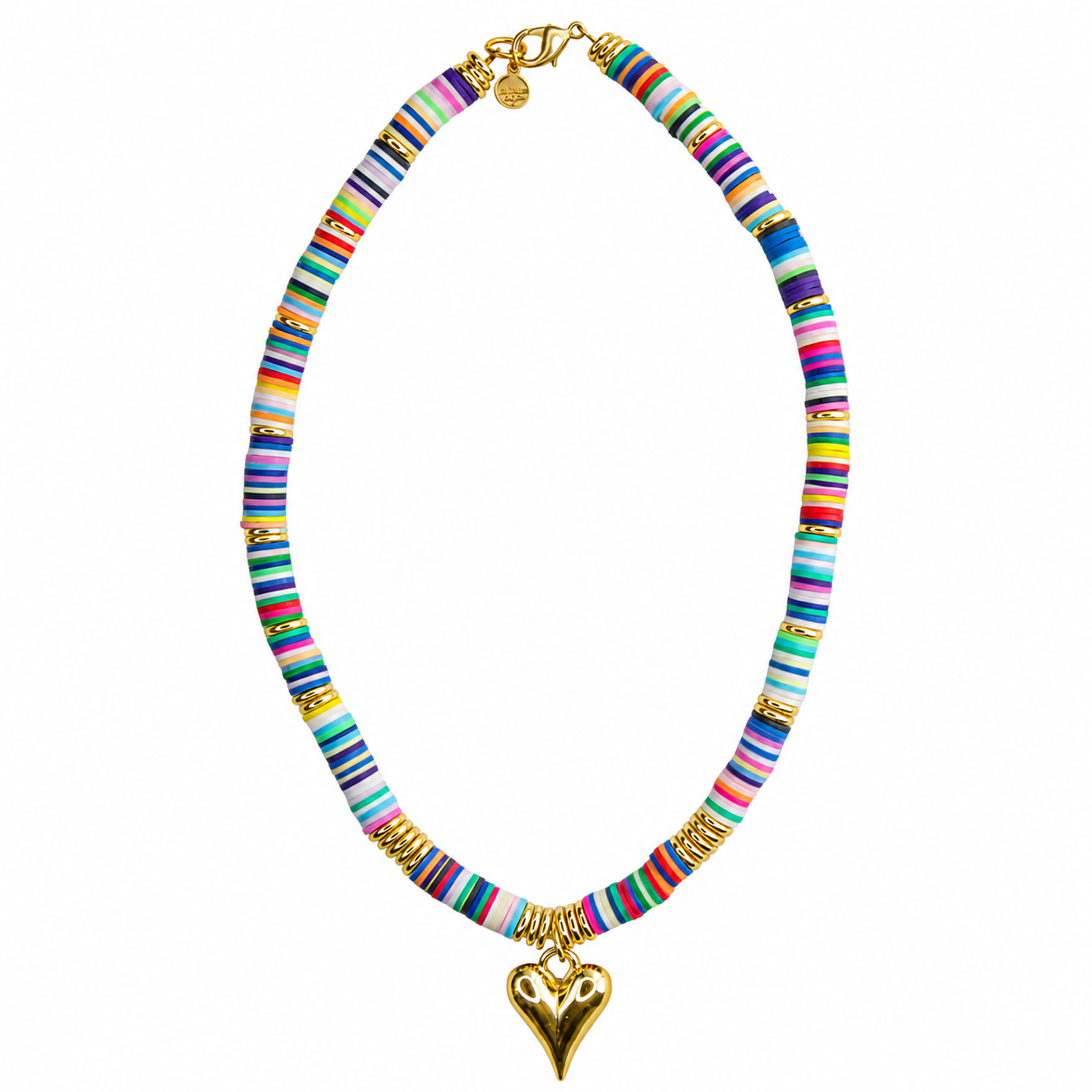 Melon Necklace in Multi with Heart