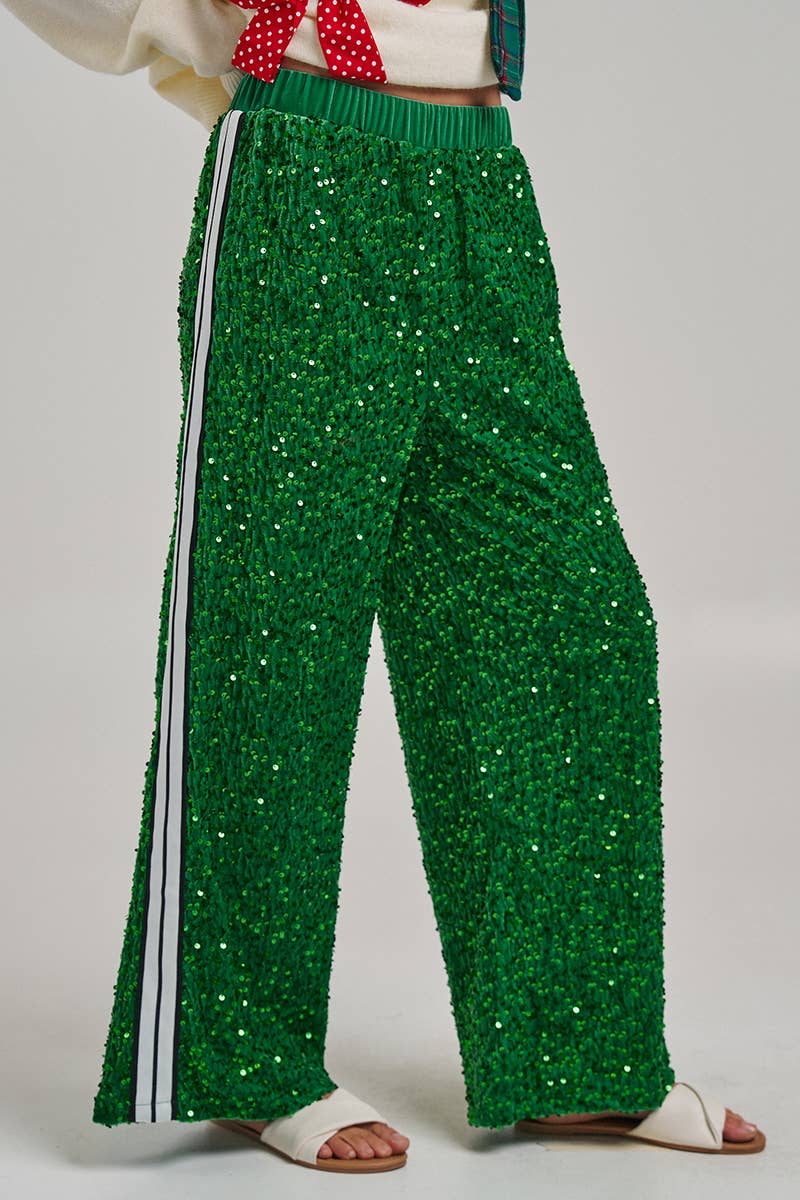 VELVET SEQUINS Pants- Assorted