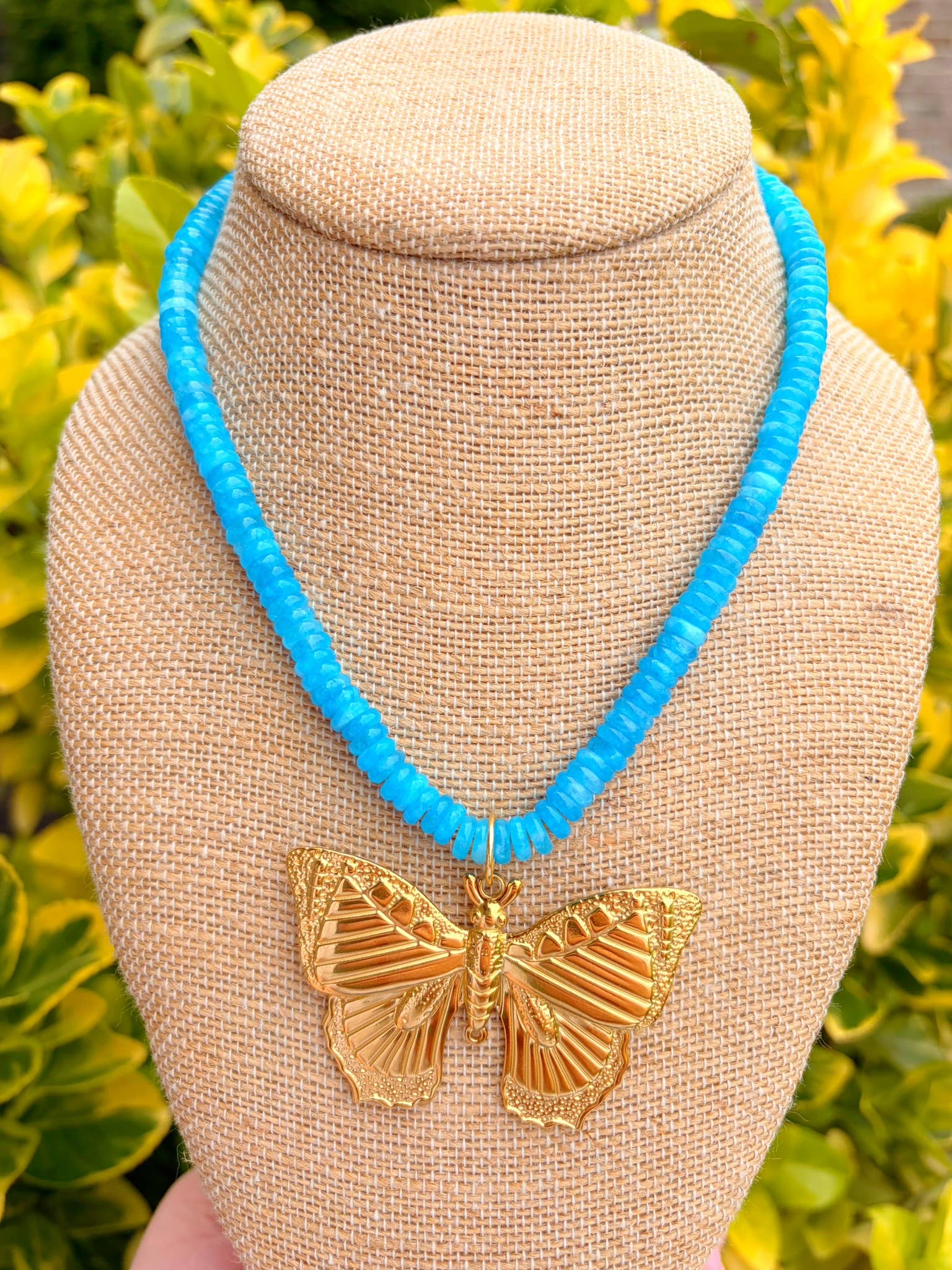 Azure Butterfly Necklace