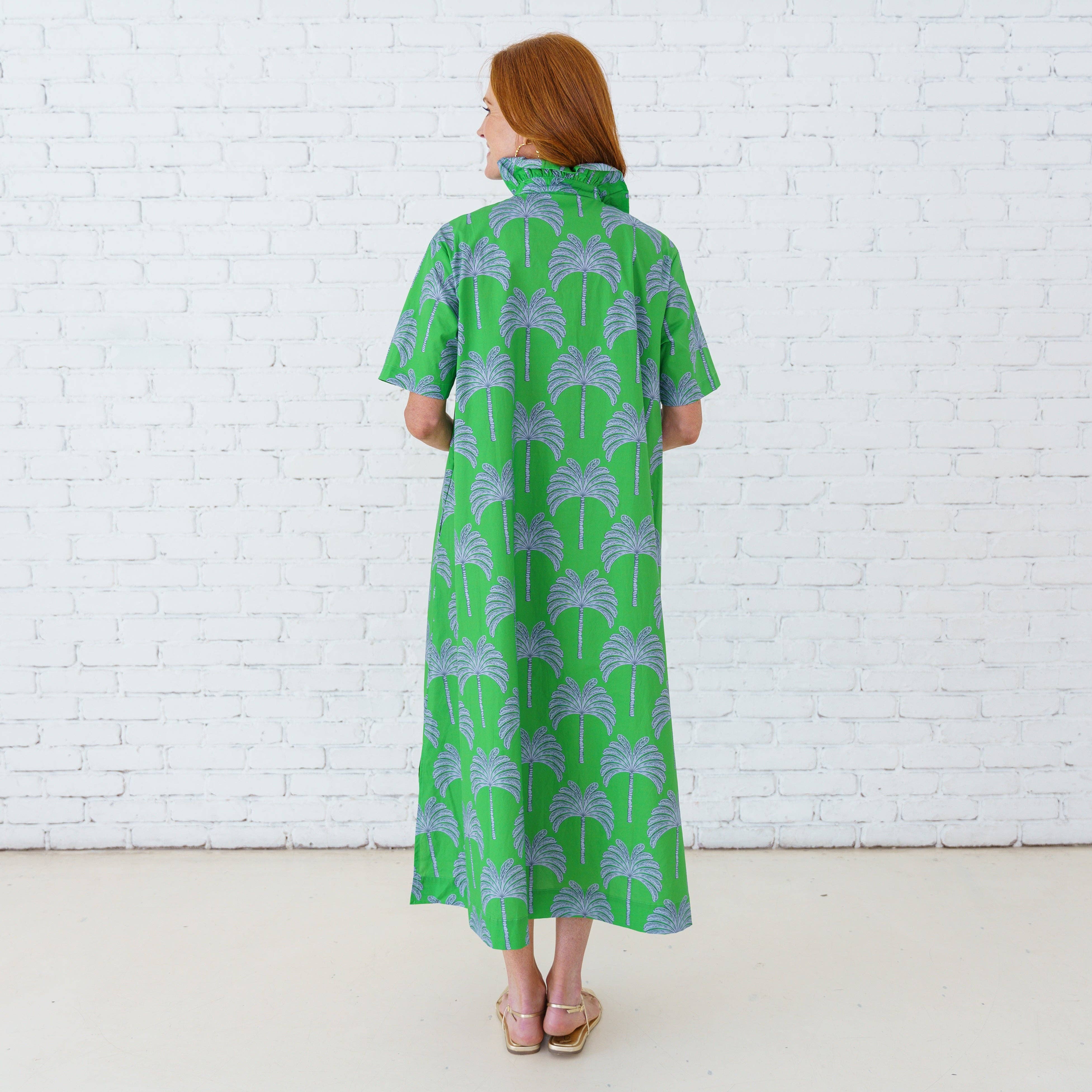 Georgia Palm Dress Green