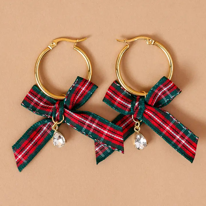 Dressed In Plaid Hoops
