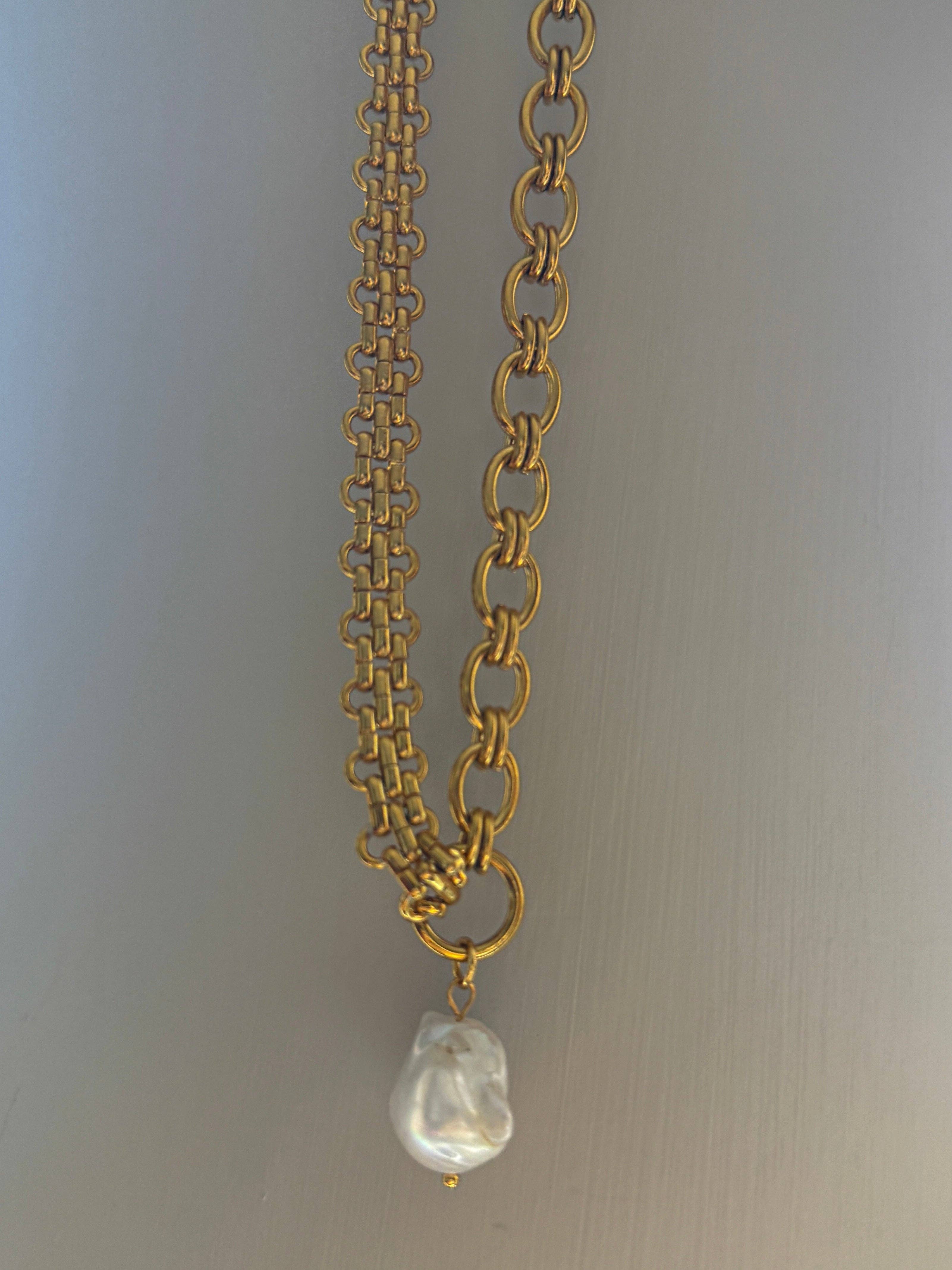 Amber Pearl Necklace
