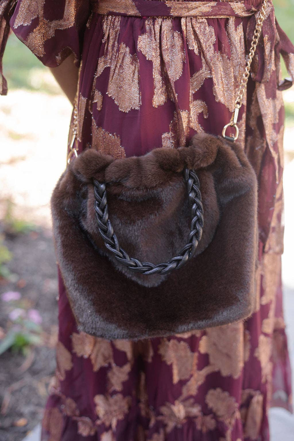 Heather Faux Fur Handbag- WS