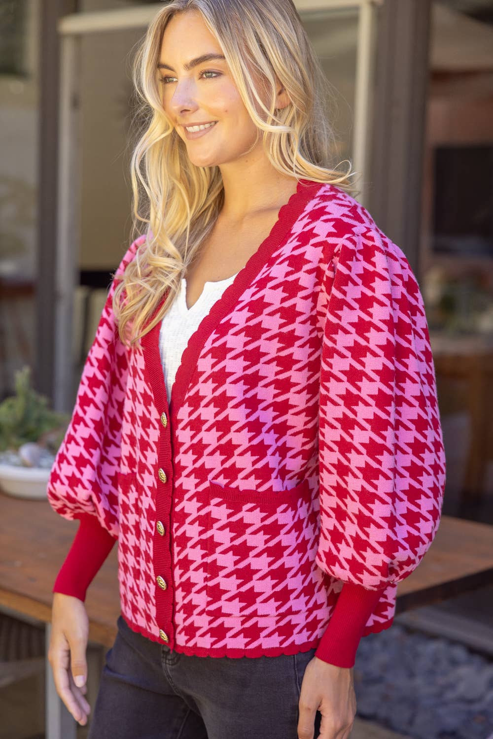Houndstooth Cardigan