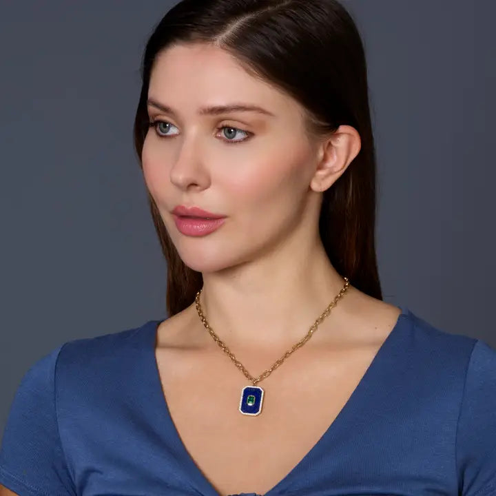 Lapis Emerald Necklace