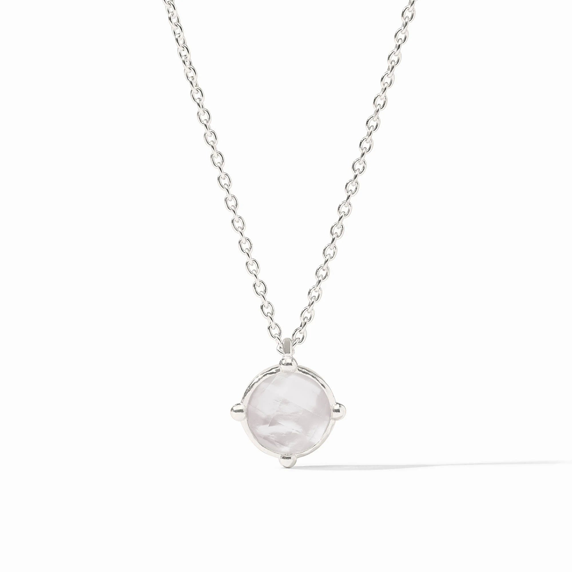 Honeybee Solitaire Clear Crystal Necklace