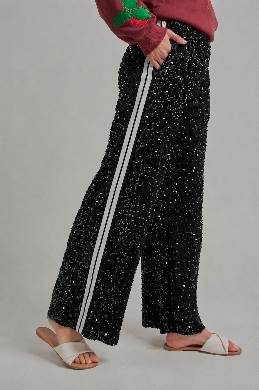 VELVET SEQUINS Pants- Assorted