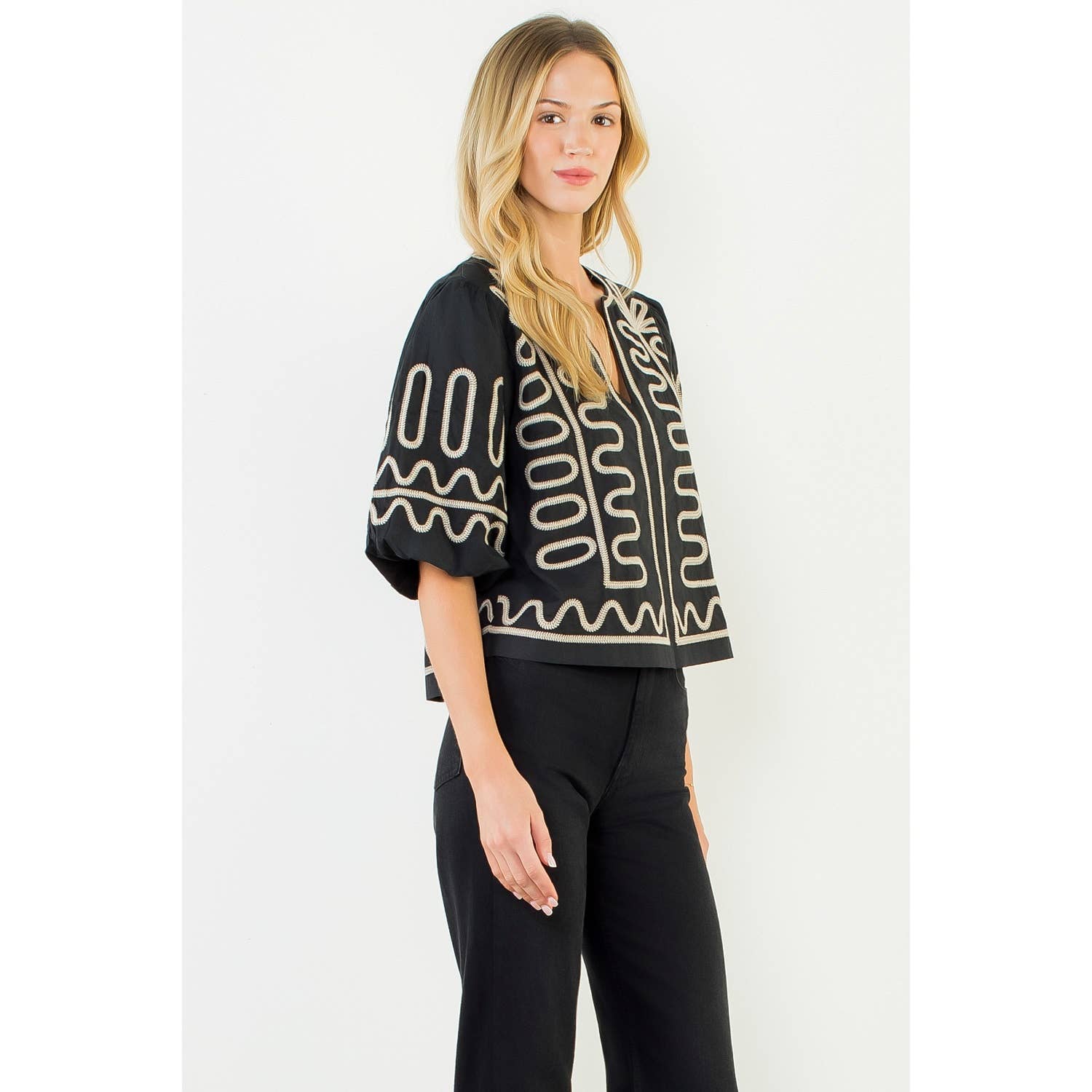 Tia Embroidery Top