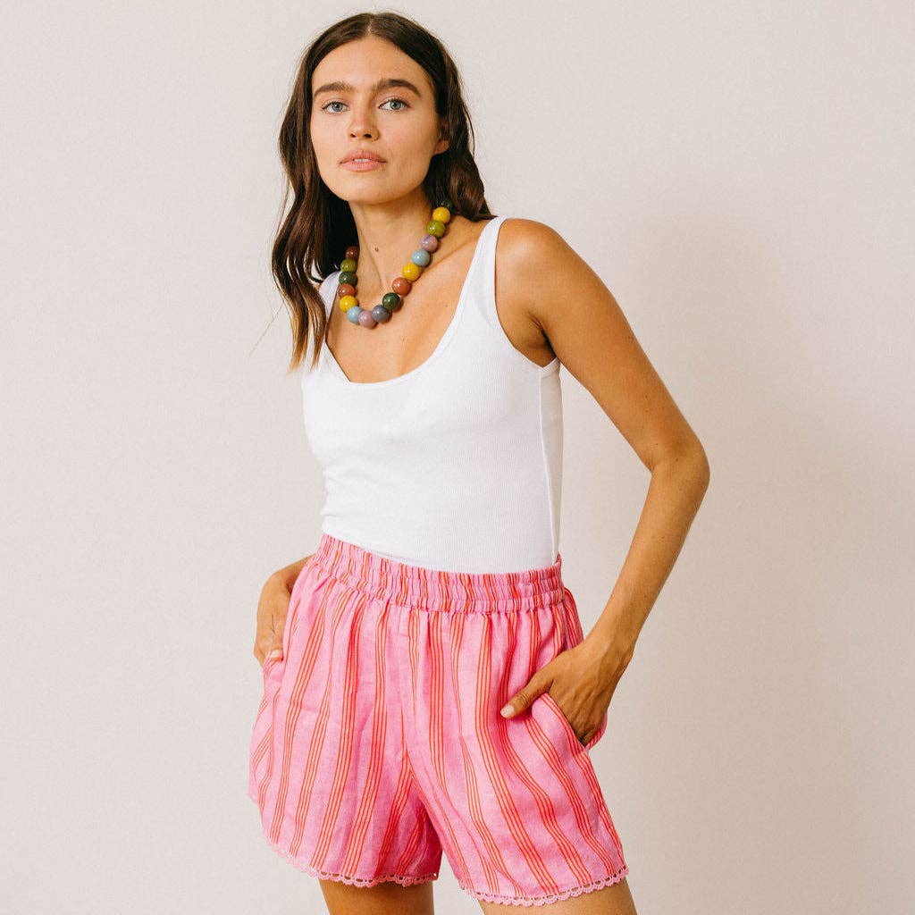 Orchid Pinstripe Coco Short