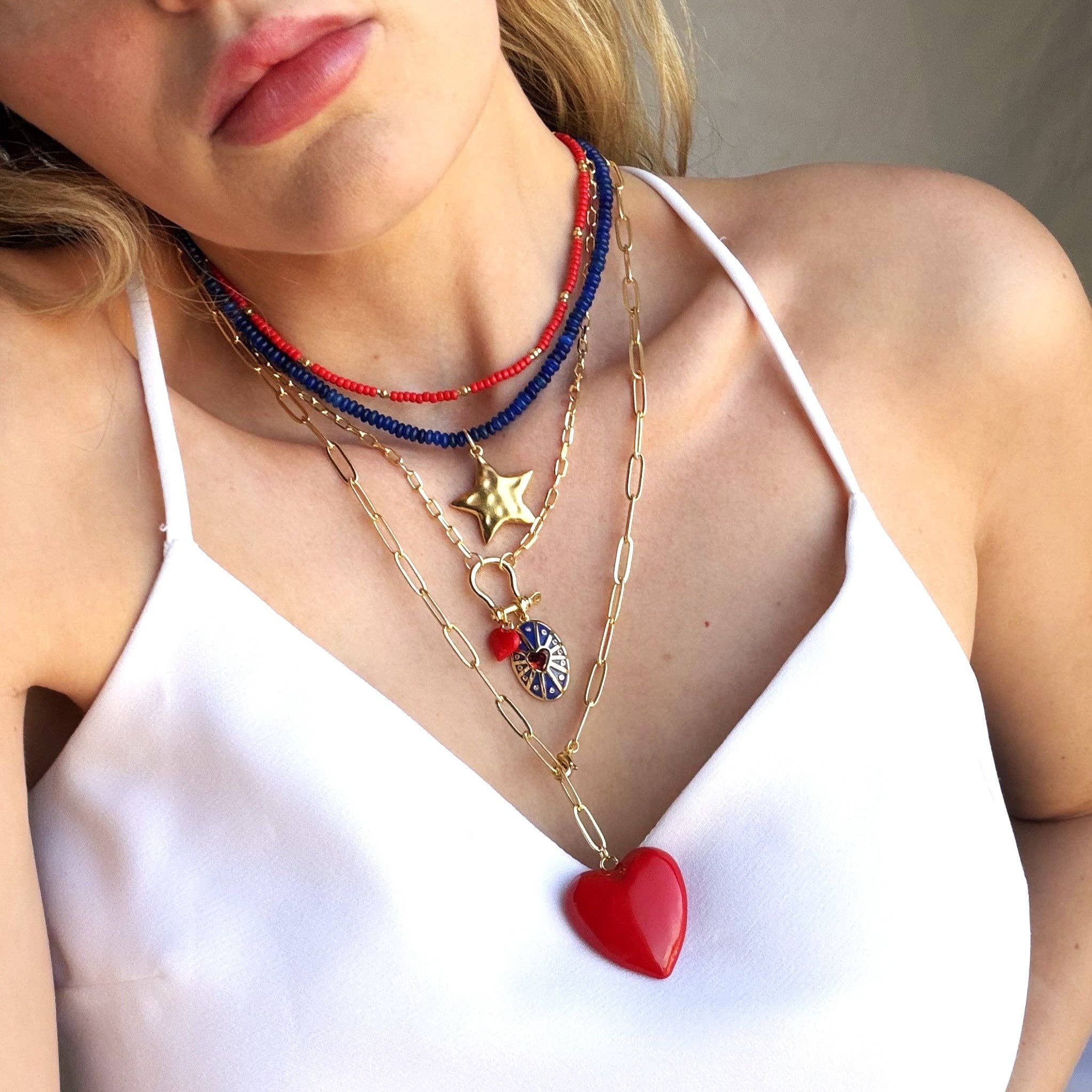 Olivia Red Heart Necklace