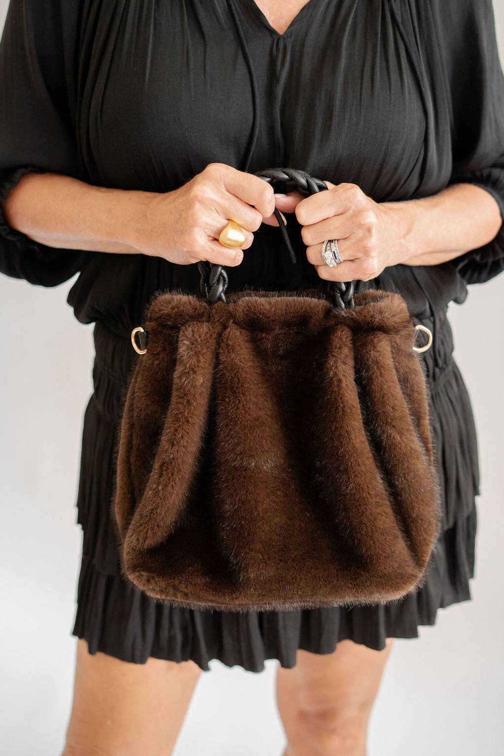 Heather Faux Fur Handbag- WS