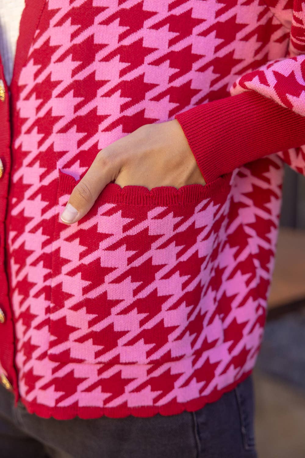 Houndstooth Cardigan